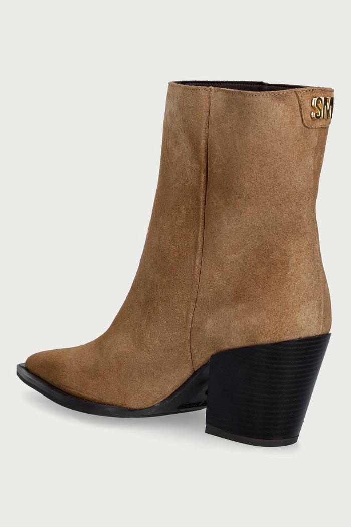 Obuwie Steve Madden botki na słupku damskie zamszowe Melle 11005650.275 brązowy