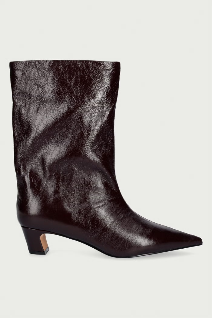 Steve Madden Botki na niskim obcasie damskie skórzane Lytton 11005183.RC0 brązowy AW26