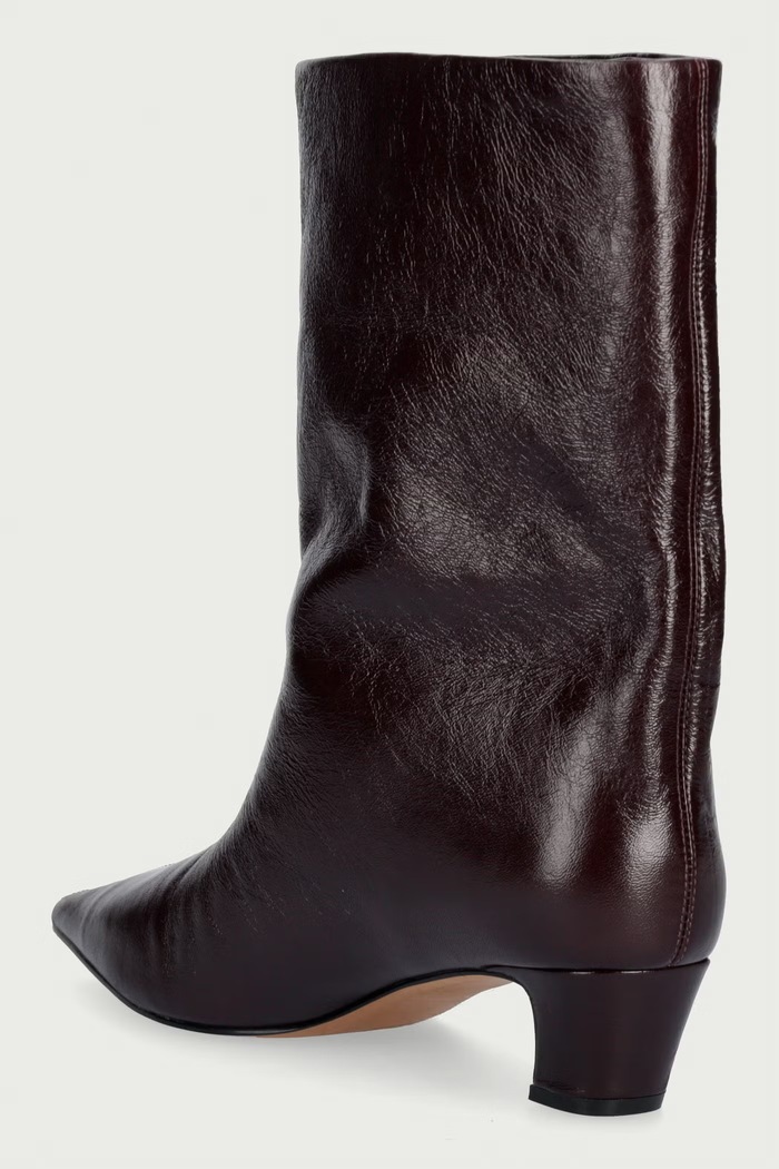Obuwie Steve Madden Botki na niskim obcasie damskie skórzane Lytton 11005183.RC0 brązowy