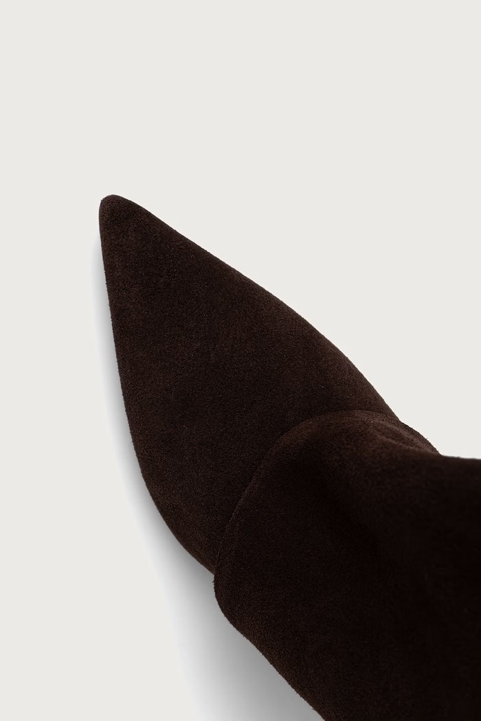 Steve Madden kozaki na niskim obcasie damskie zamszowe Luca brązowy 11005118.205
