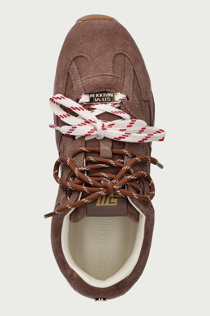 Steve Madden Asiel sneakersy damskie zamszowe beżowy 11005159.275