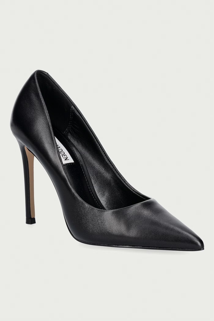 Steve Madden szpilki skórzane Thrive czarny 11003887.017