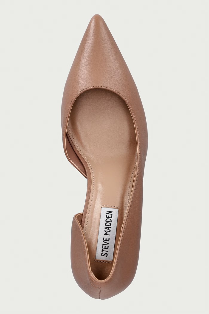 Steve Madden szpilki skórzane Vena brązowy 11005286.DB0