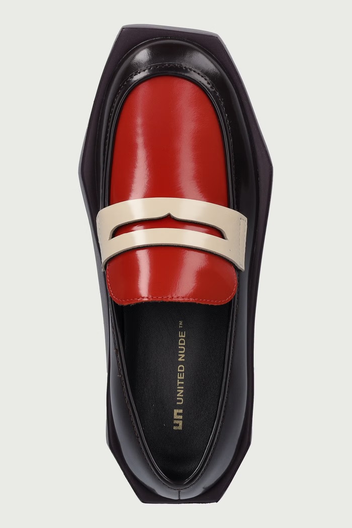 Λόφτερ Γυναικεία δερμάτινα Stone Loafer Lo United Nude 11055996119 καφέ