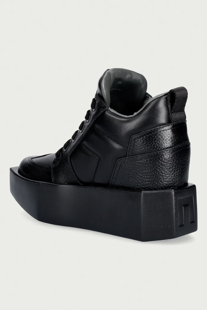 Obuća United Nude Stone Court Mid tenisice za žene od kože 1105301165 crna