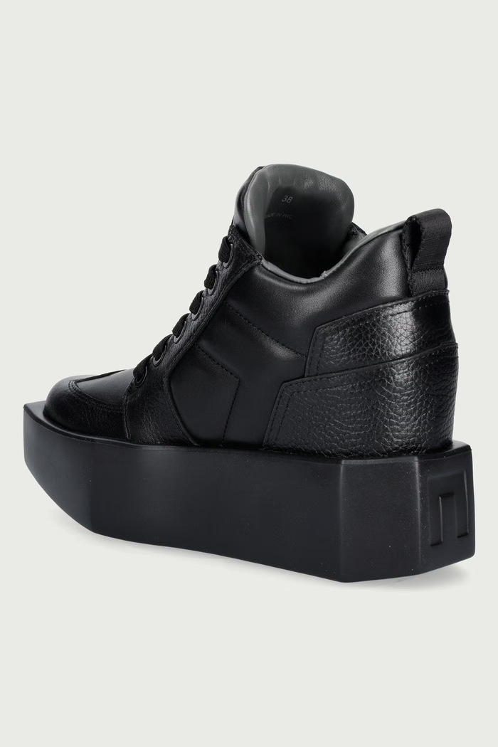 Scarpe United Nude Stone Court Mid sneakers da donna in pelle 1105301165 nero
