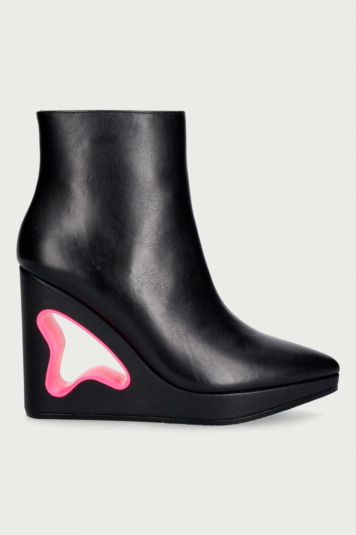 United Nude Μποτάκια πλατφόρμες Γυναικεία δερμάτινα Void Bootie 110300116 μαύρο AW26