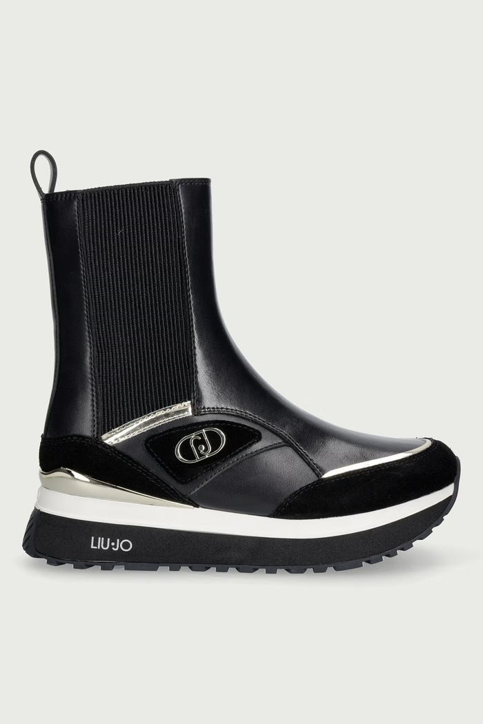 Liu Jo LIU JO MAXI WONDER 103 chelsea čižmy dámske kožené BF6071P030422222 čierna AW26