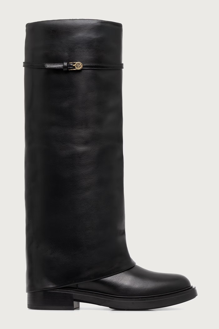 Pollini Kozaki damskie skórzane SA26103G0PTC0000 czarny AW26