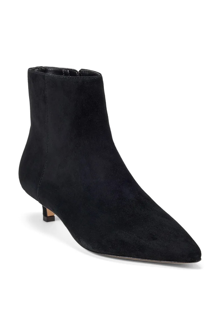 Lauren Ralph Lauren Botki damskie zamszowe Frncsa Bt Hl 802P15722005.001 czarny AW26
