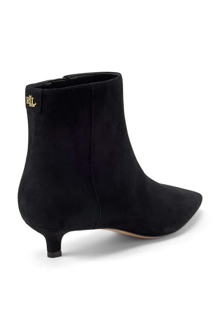 Obuwie Lauren Ralph Lauren Botki damskie zamszowe Frncsa Bt Hl 802P15722005.001 czarny