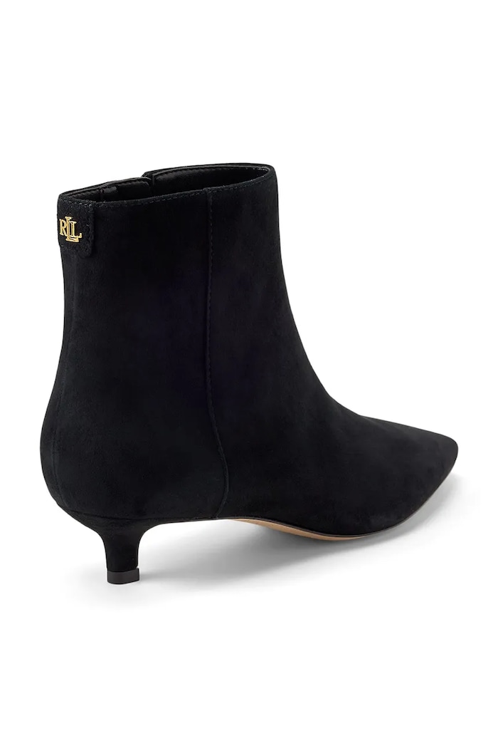 Obuwie Lauren Ralph Lauren Botki damskie zamszowe Frncsa Bt Hl 802P15722005.001 czarny