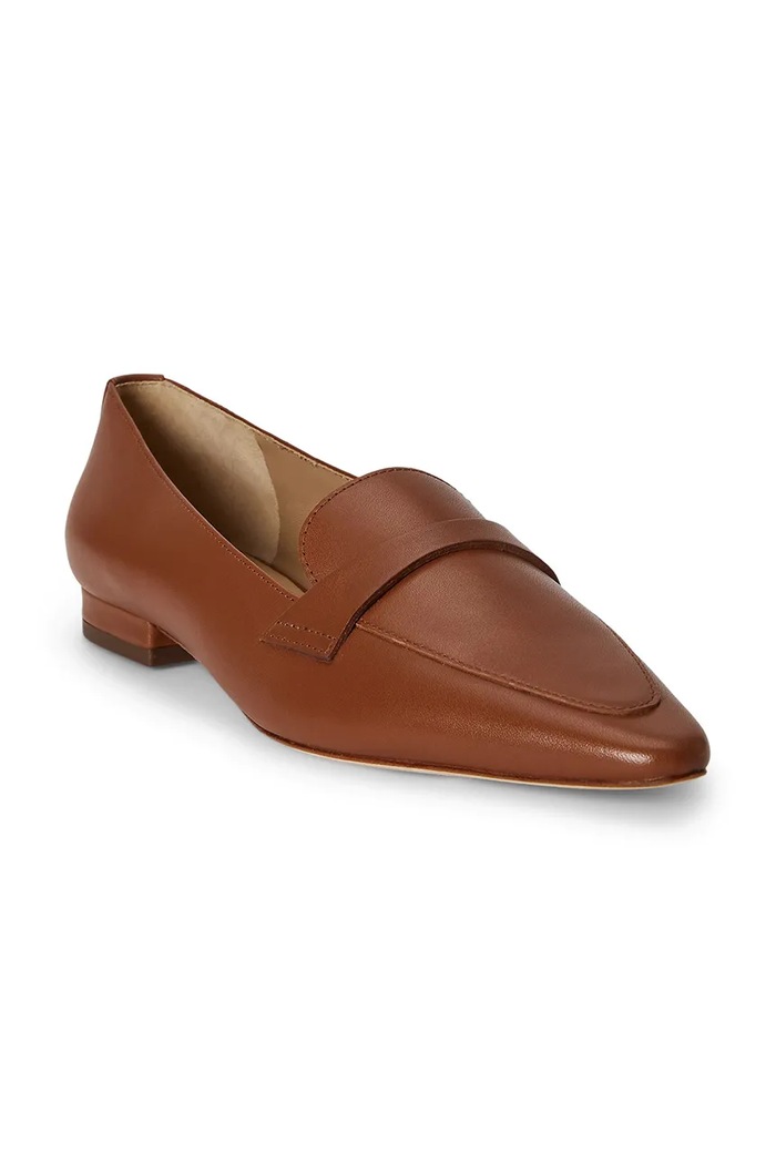 Lauren Ralph Lauren mokasyny damskie skórzane Audri Loafer 802P22361001.200 brązowy AW26