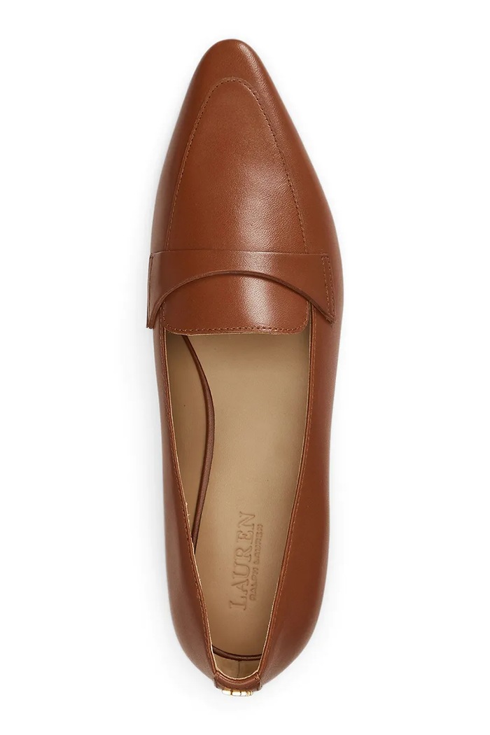 Lauren Ralph Lauren mokasyny damskie skórzane Audri Loafer brązowy 802P22361001.200