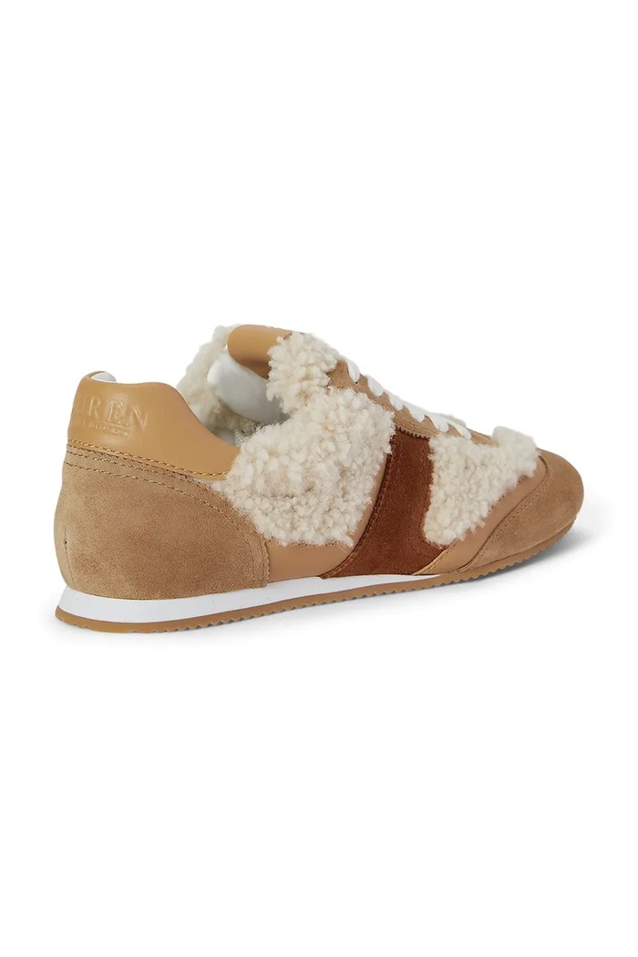 Lauren Ralph Lauren Dani Lw Prfl sneakersy damskie skórzane brązowy 802P18444001.999