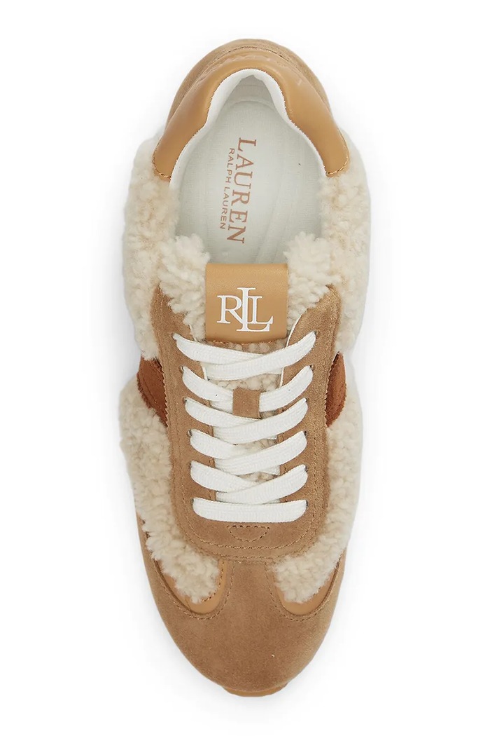 Lauren Ralph Lauren Dani Lw Prfl sneakersy damskie skórzane 802P18444001.999 brązowy