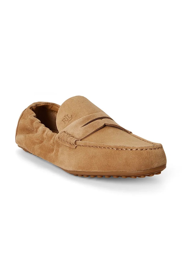 Lauren Ralph Lauren mokasyny damskie zamszowe Wynnie Drvr 802P18420002.260 brązowy AW26