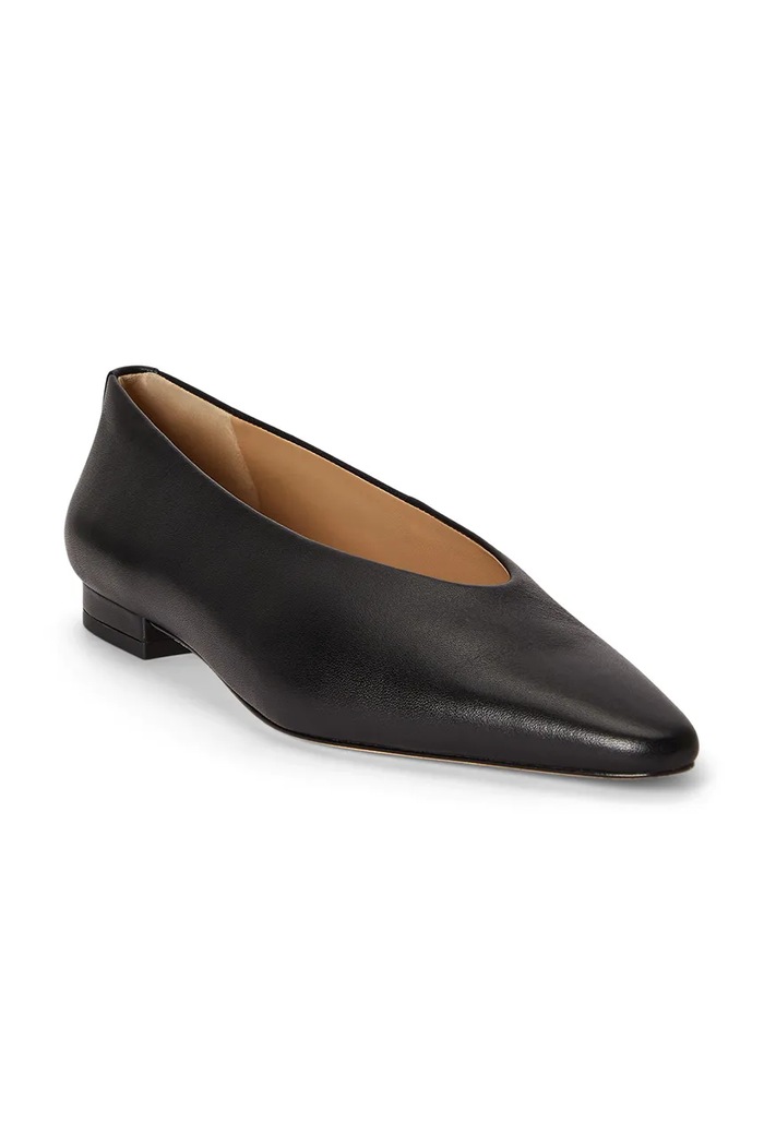 Lauren Ralph Lauren baleriny skórzane Audri 802P18411002.001 czarny AW26