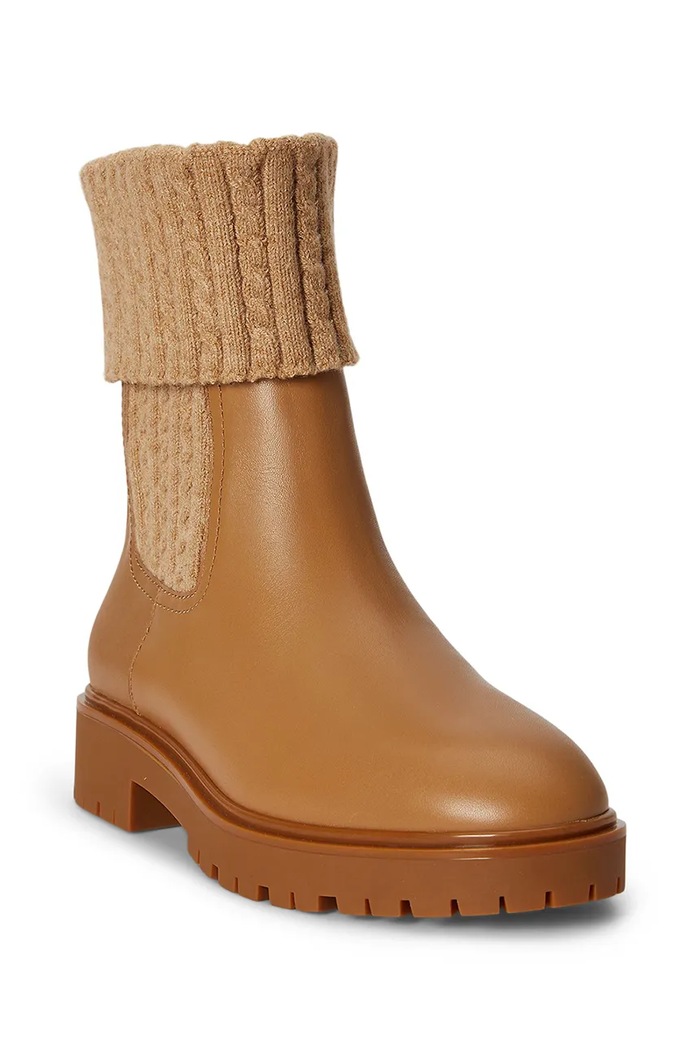 Lauren Ralph Lauren Botki damskie skórzane Allyson Cbl 802P17088002.260 brązowy AW26