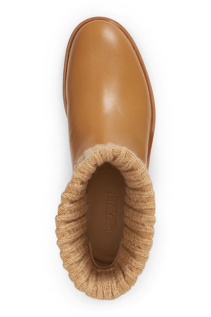 Botki damskie skórzane Allyson Cbl Lauren Ralph Lauren 802P17088002.260 brązowy