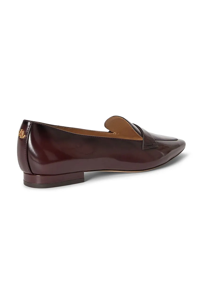 Obuwie Lauren Ralph Lauren mokasyny damskie skórzane Audri Loafer 802P16900003.600 bordowy