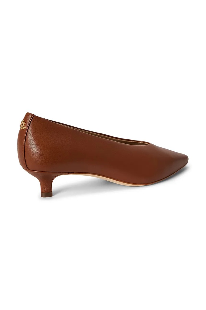 Obuwie Lauren Ralph Lauren szpilki skórzane Frncsa Pump 802P16893004.200 brązowy