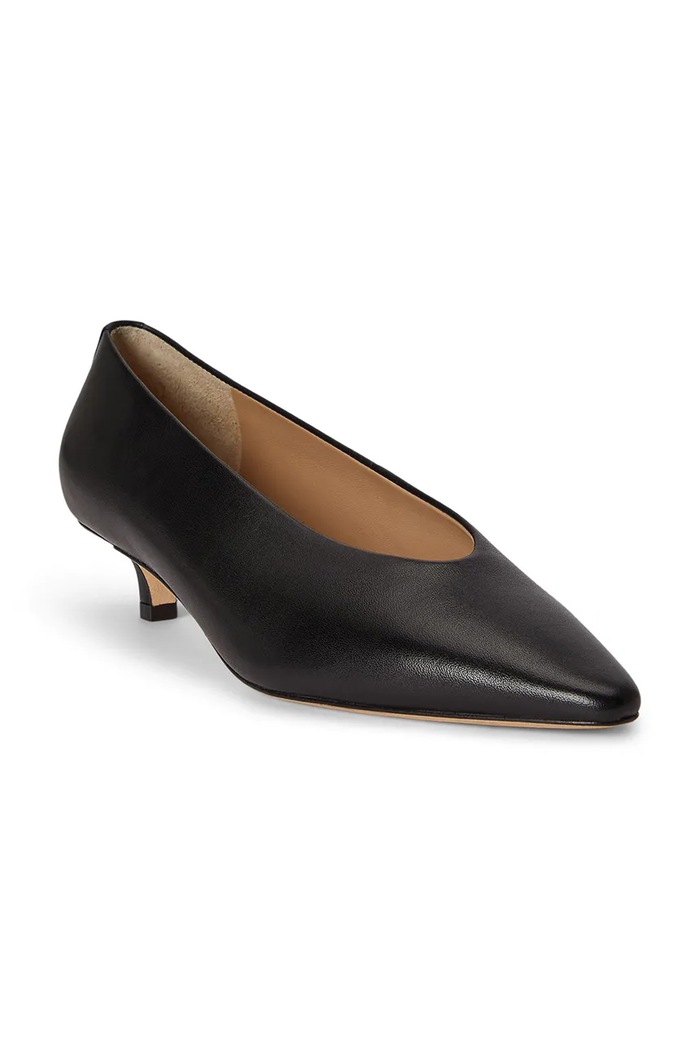 Lauren Ralph Lauren szpilki skórzane Frncsa Pump 802P16893001.001 czarny AW26