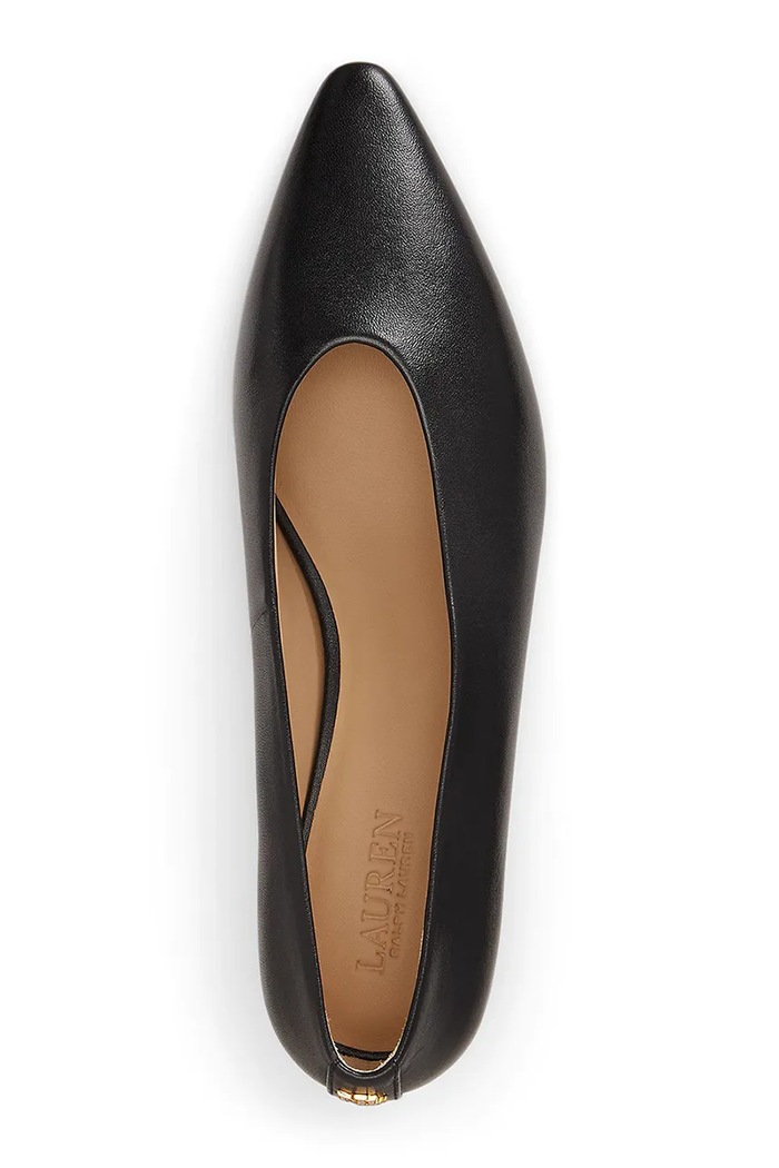 Lauren Ralph Lauren szpilki skórzane Frncsa Pump czarny 802P16893001.001