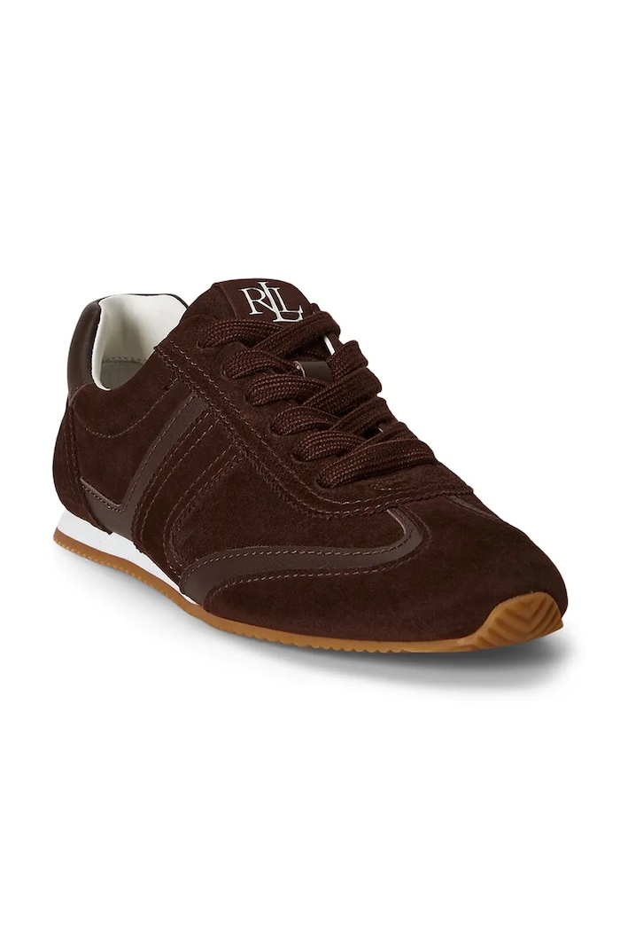 Obuwie Lauren Ralph Lauren Dani Lw Prfl sneakersy damskie zamszowe 802P15837007.200 brązowy