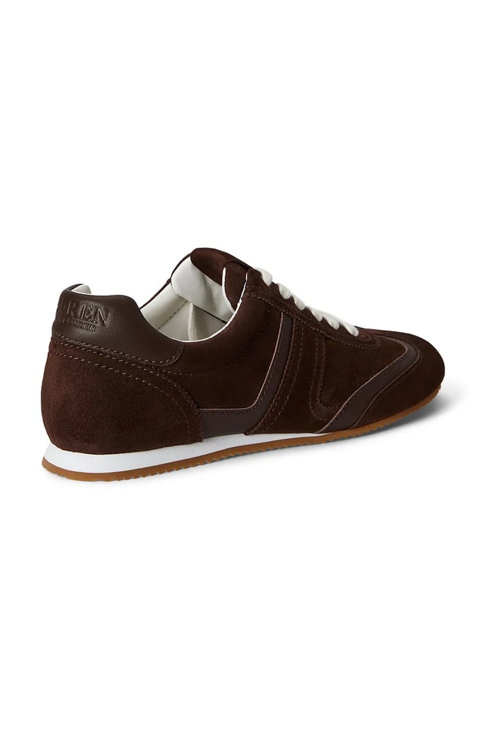 Lauren Ralph Lauren Dani Lw Prfl sneakersy damskie zamszowe brązowy 802P15837007.200