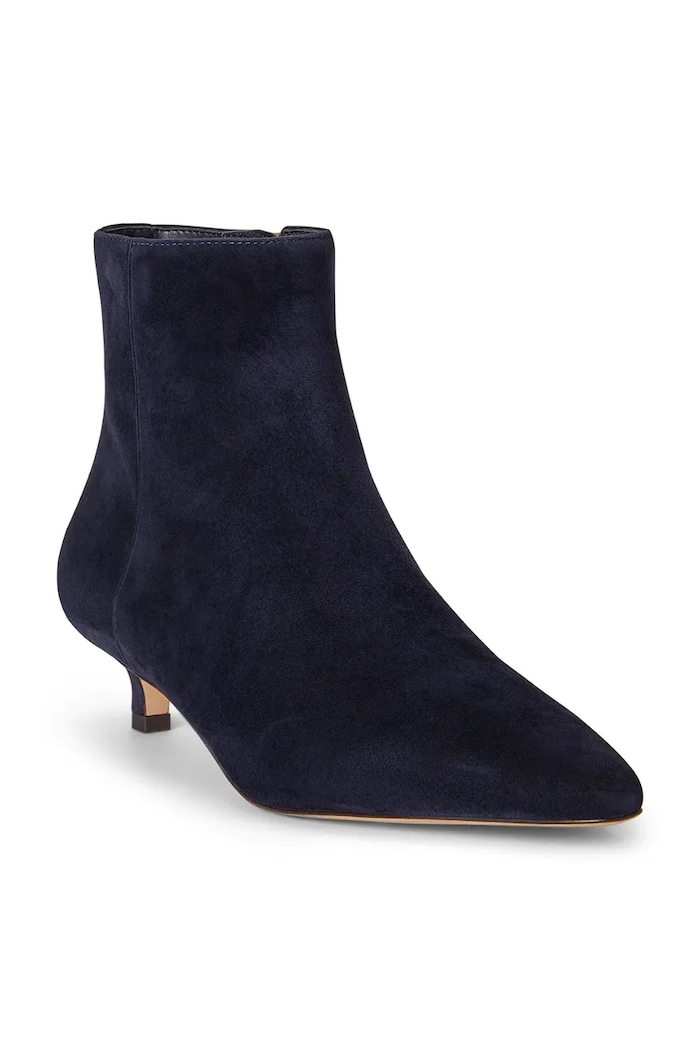 Lauren Ralph Lauren Botki damskie zamszowe Frncsa Bt Hl 802P15722004.410 granatowy AW26