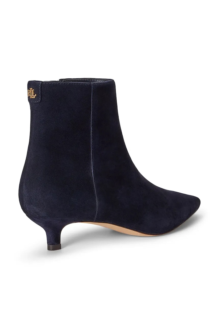 Obuwie Lauren Ralph Lauren Botki damskie zamszowe Frncsa Bt Hl 802P15722004.410 granatowy