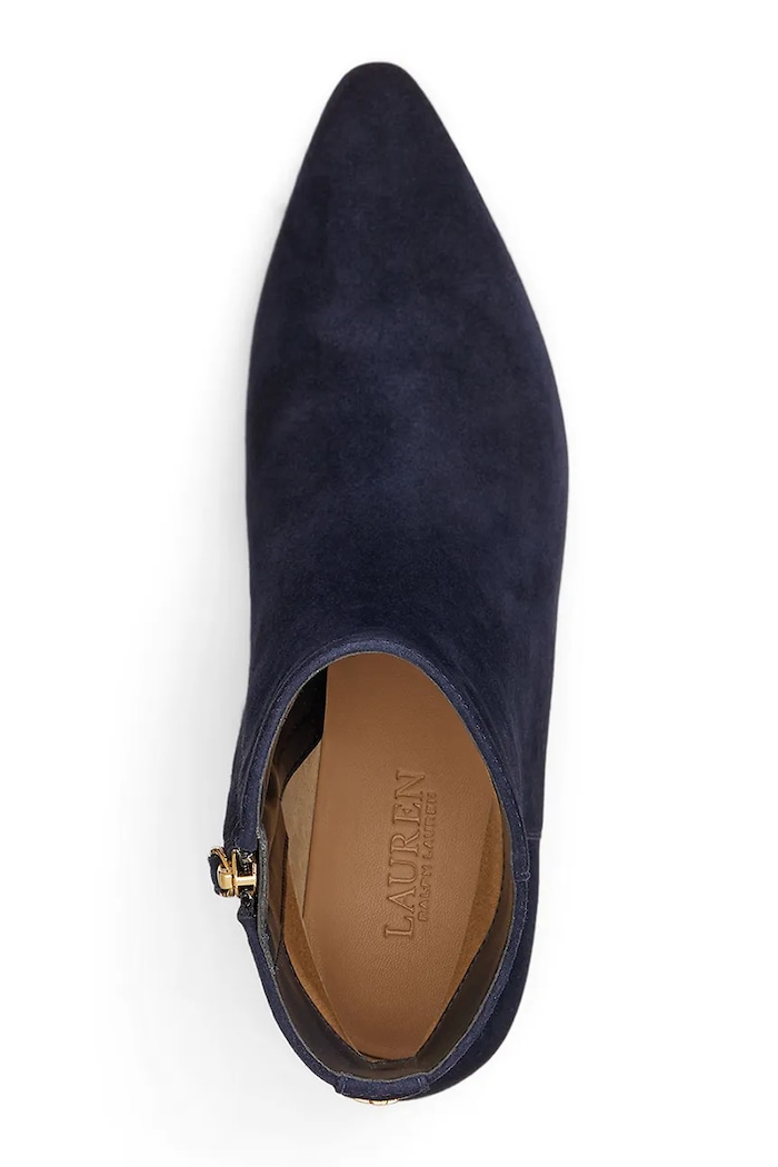 Botki damskie zamszowe Frncsa Bt Hl Lauren Ralph Lauren 802P15722004.410 granatowy