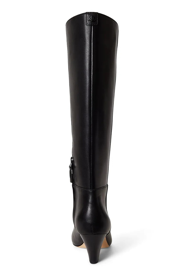Obuwie Lauren Ralph Lauren Kozaki damskie skórzane Emrsyn Tl Hl 802P15714001.001 czarny