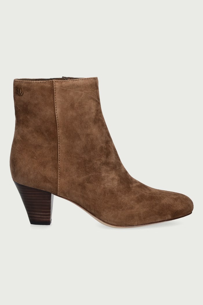 Lauren Ralph Lauren Stivali alla caviglia da donna in scamoscio Emrsyn Bt Hl 802P15713002.200 marrone AW26