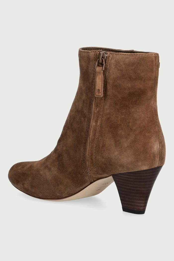 Scarpe Lauren Ralph Lauren Stivali alla caviglia da donna in scamoscio Emrsyn Bt Hl 802P15713002.200 marrone
