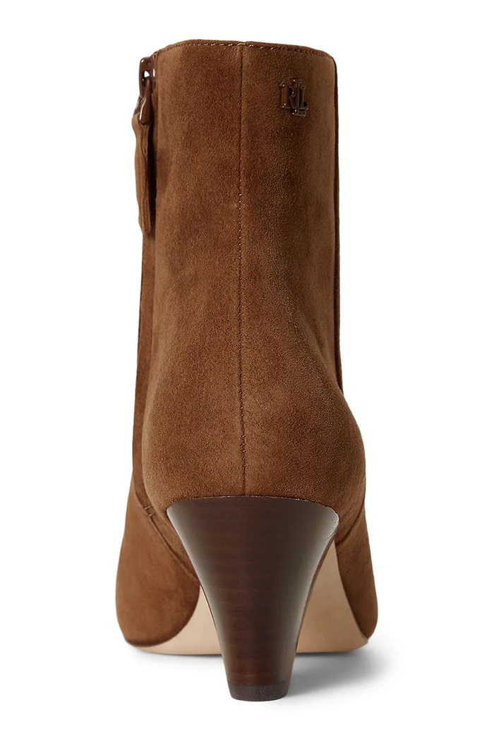 Lauren Ralph Lauren Botine pentru femei din piele întoarsă Emrsyn Bt Hl 802P15713002.200 maro AW26