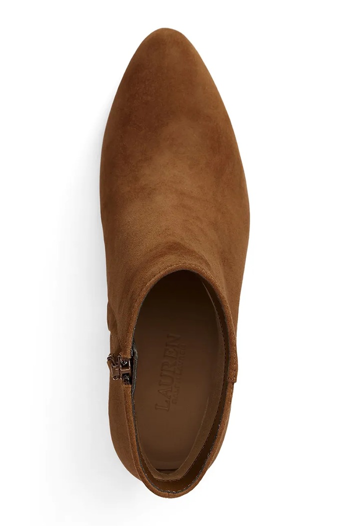 Încălțăminte Lauren Ralph Lauren Botine pentru femei din piele întoarsă Emrsyn Bt Hl 802P15713002.200 maro