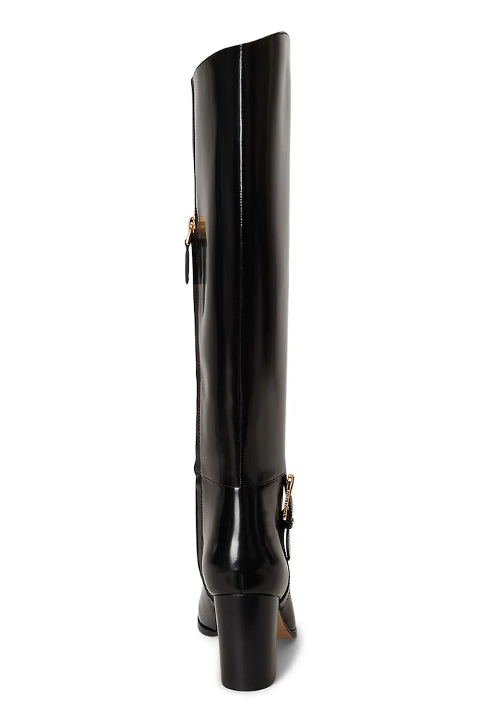 Obuwie Lauren Ralph Lauren Kozaki damskie skórzane Rlyn Bk T Hl 802P12879001.001 czarny