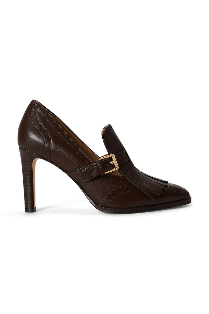 Lauren Ralph Lauren czółenka skórzane Colleen Klt brązowy 802P02364004.200