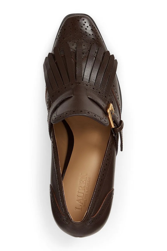 Lauren Ralph Lauren czółenka skórzane Colleen Klt brązowy 802P02364004.200