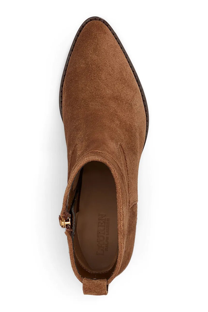 Botki damskie zamszowe Harpher Lauren Ralph Lauren 802974389002.200 brązowy