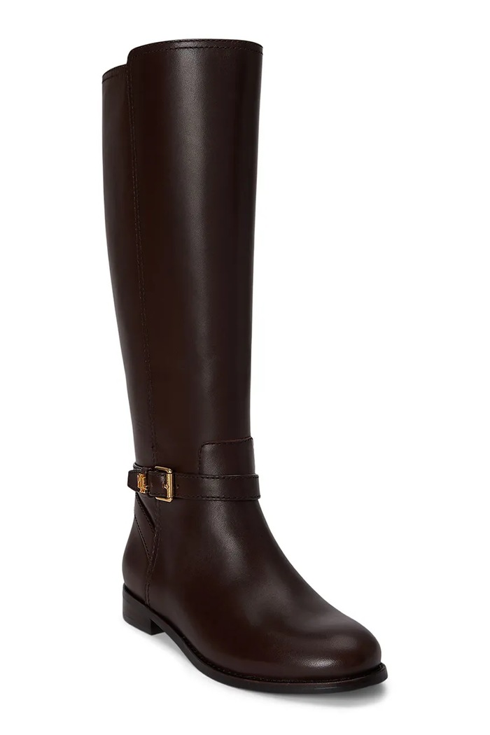 Lauren Ralph Lauren Kozaki na płaskim obcasie damskie zamszowe Brooke Tll 2 802974383003.200 brązowy AW26