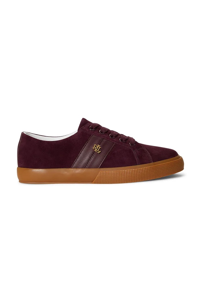 Lauren Ralph Lauren Janson II sneakersy damskie zamszowe bordowy 802868344010.600