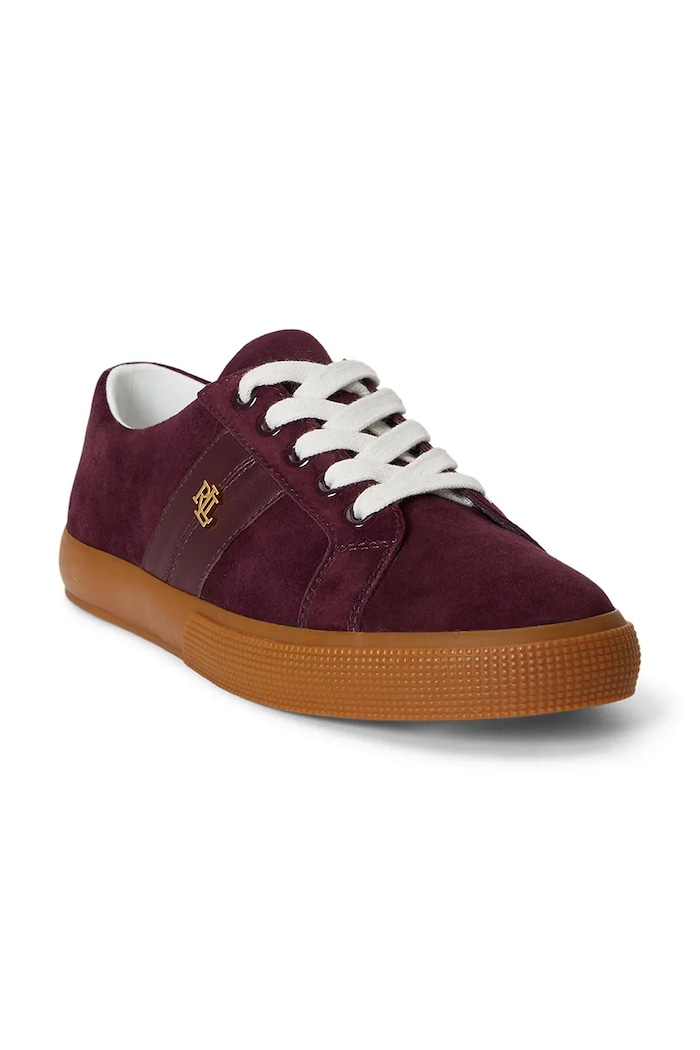 Obuwie Lauren Ralph Lauren Janson II sneakersy damskie zamszowe 802868344010.600 bordowy