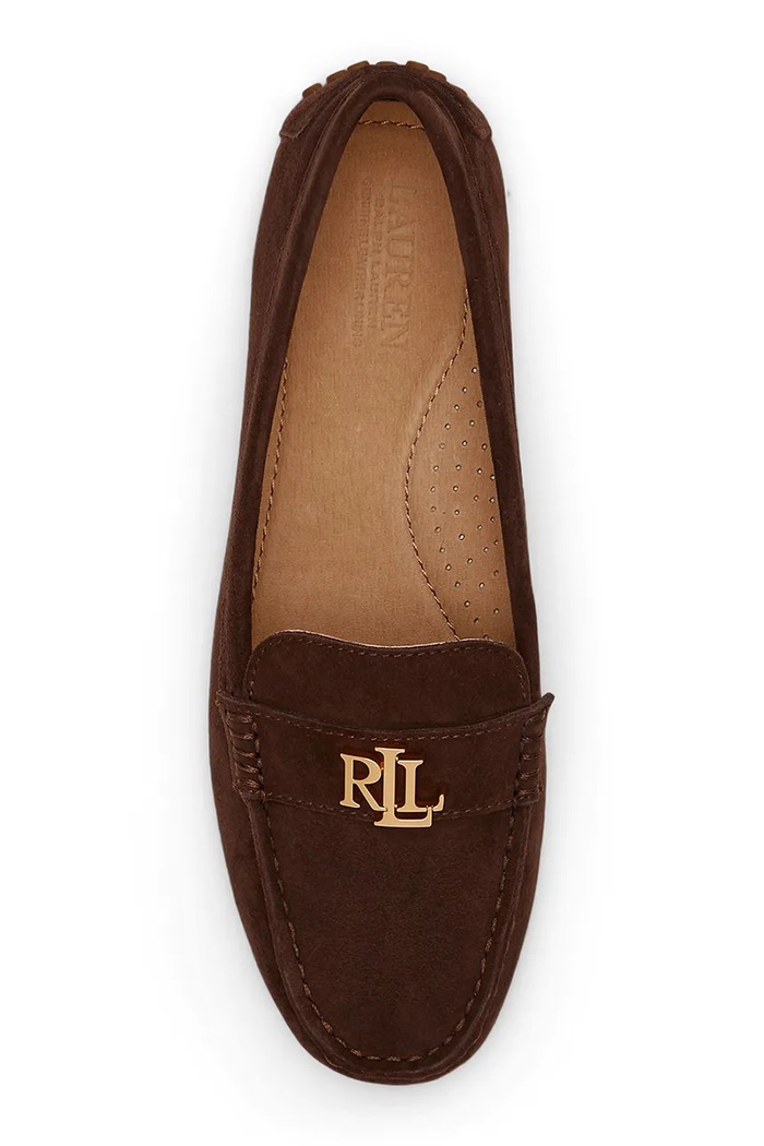 Lauren Ralph Lauren mokasyny damskie zamszowe Barnsbury brązowy 802821629038.200