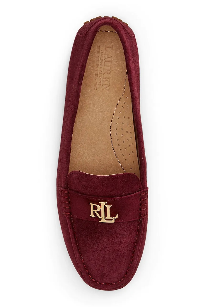 Lauren Ralph Lauren mokasyny damskie zamszowe Barnsbury bordowy 802821629037.600