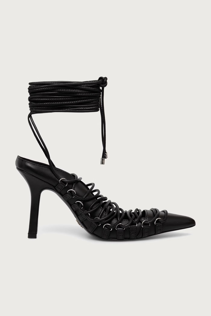 Patrizia Pepe Szpilki skórzane 2Z0015.L048.FB30 czarny AW26
