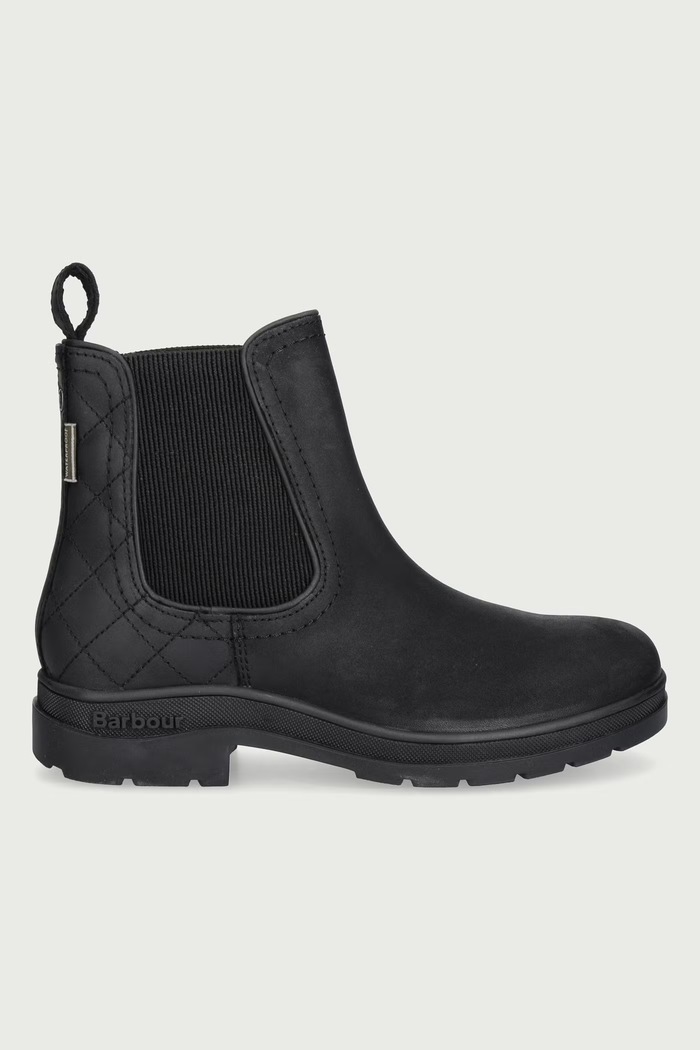 Barbour Боти челси дамски от набук LFO0789BK92 черен AW26