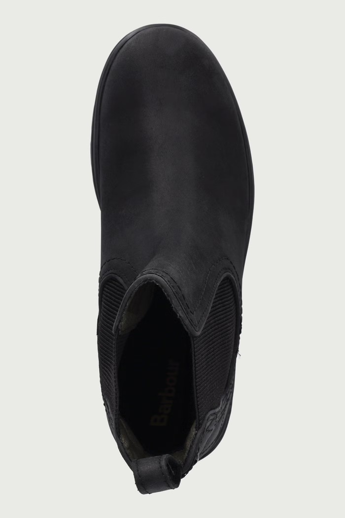 Боти челси дамски от набук Barbour LFO0789BK92 черен